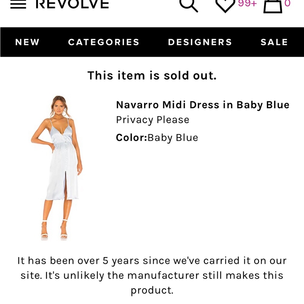 Navarro MIDI Dress in Blue- Privacy Please